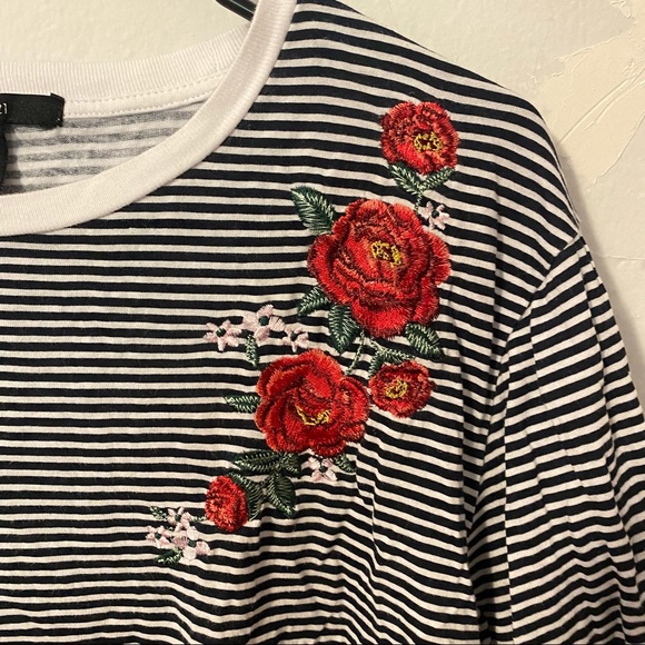 Forever 21 Embroidered Striped Shirt - Picture 3 of 6